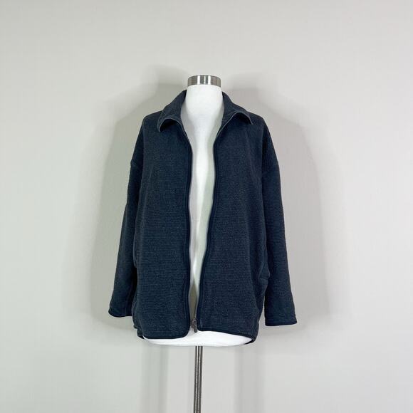 Lululemon | Peaceful Moments Full Zip Heathered Black Grey Oversized Jacket 4 - Picture 10 of 11